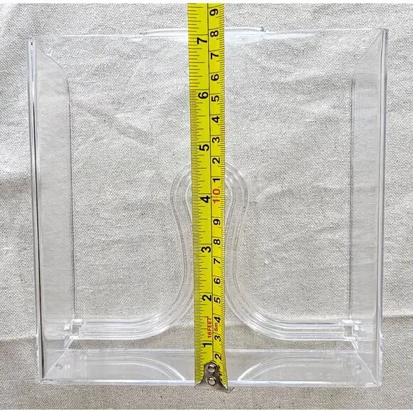 Vintage Clear Lucite Plastic Napkin Holder Butler Mod Retro 7" x 7" NIB USA Made - Picture 8 of 10